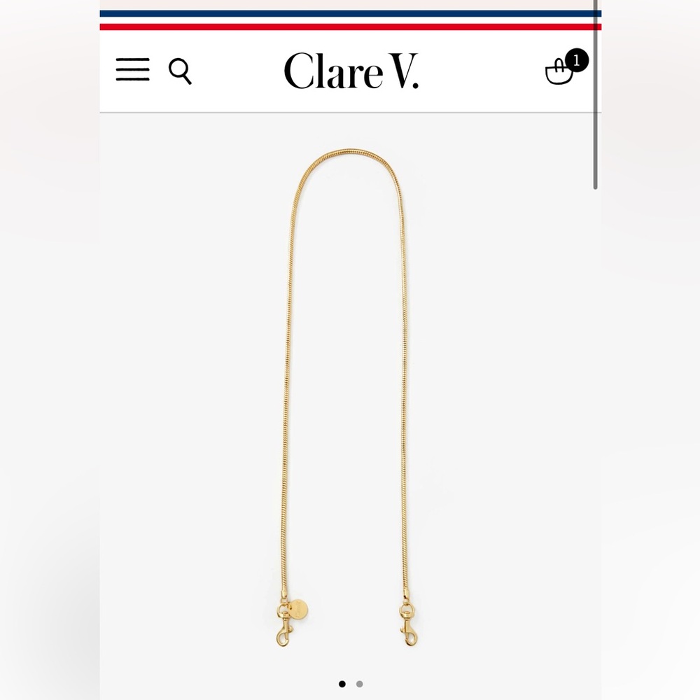 NIB- Clare V Vintage Gold Snake Chain Crossbody chain